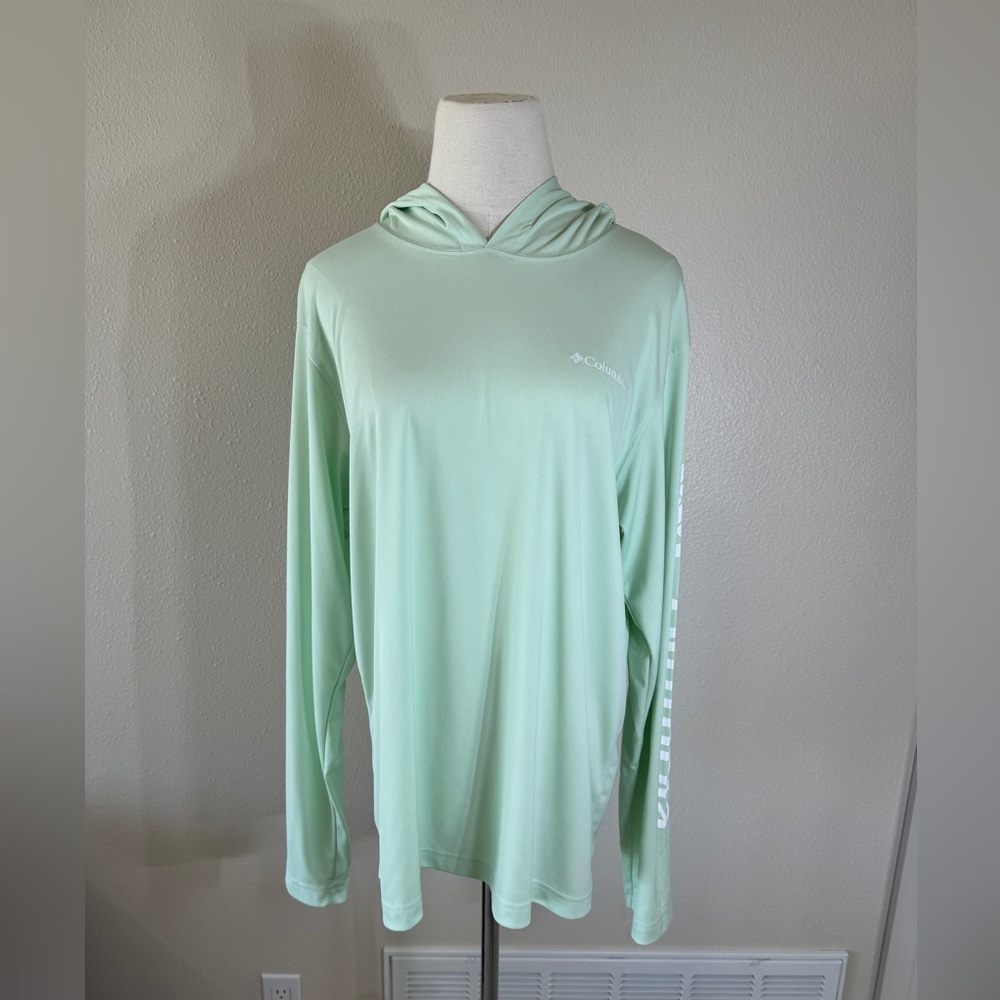 Columbia Men's Rapid Creek Omni-Shade Hoodie, Light Mint Green, MEDIUM